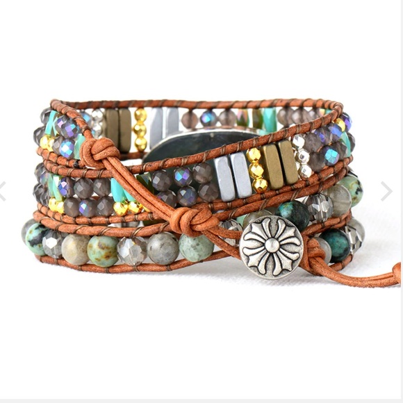 POSITIVE VIBES LABRADORITE BRACELET - Picture 2 of 3